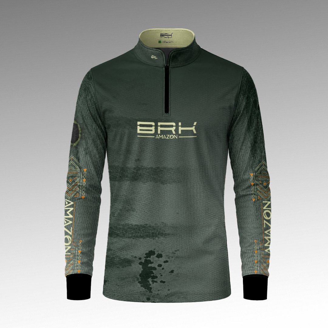 Camisa Amazon Tucunaré Rei dos Rios Verde Militar