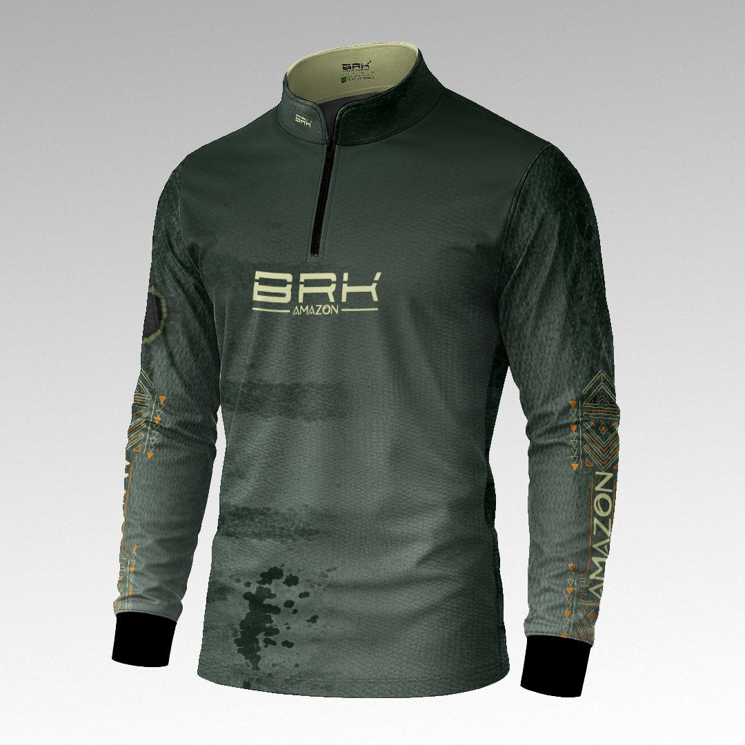 Camisa Amazon Tucunaré Rei dos Rios Verde Militar