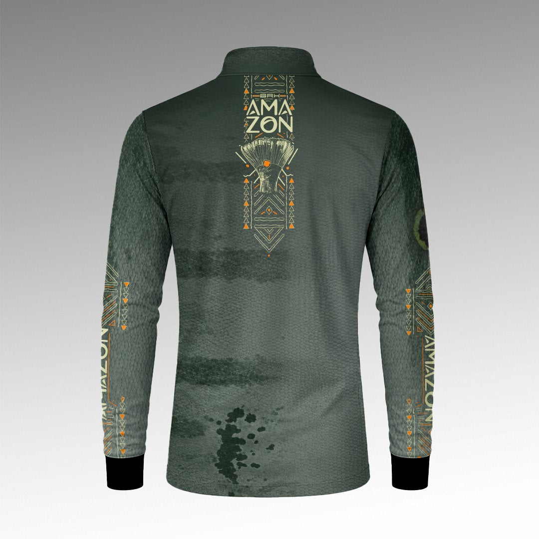 Camisa Amazon Tucunaré Rei dos Rios Verde Militar