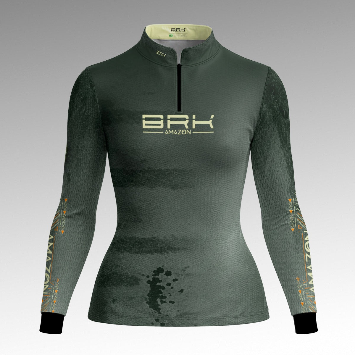 Camisa Feminina Amazon Tucunaré Rei dos Rios Verde Militar