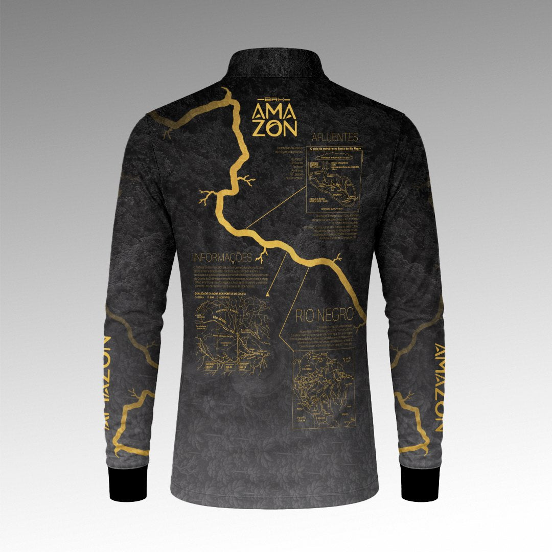 Camisa Amazon Rio Negro Preto Chumbo