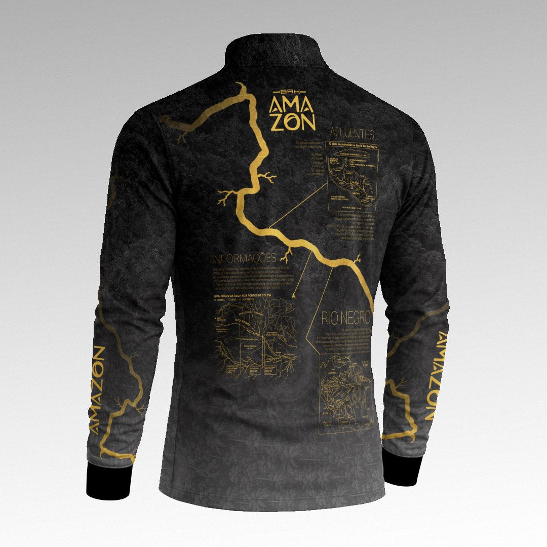 Camisa Amazon Rio Negro Preto Chumbo