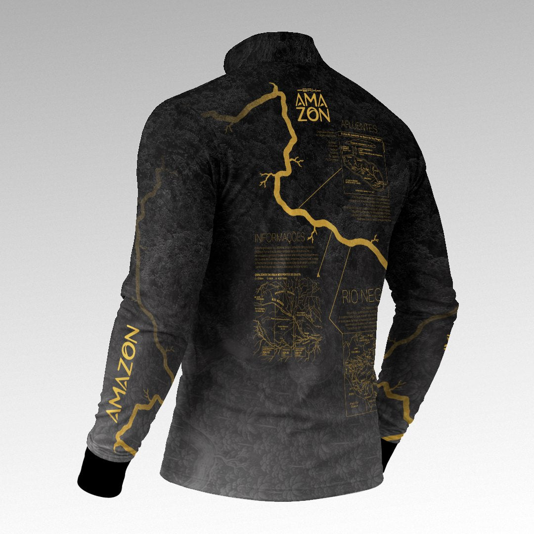 Camisa Amazon Rio Negro Preto Chumbo