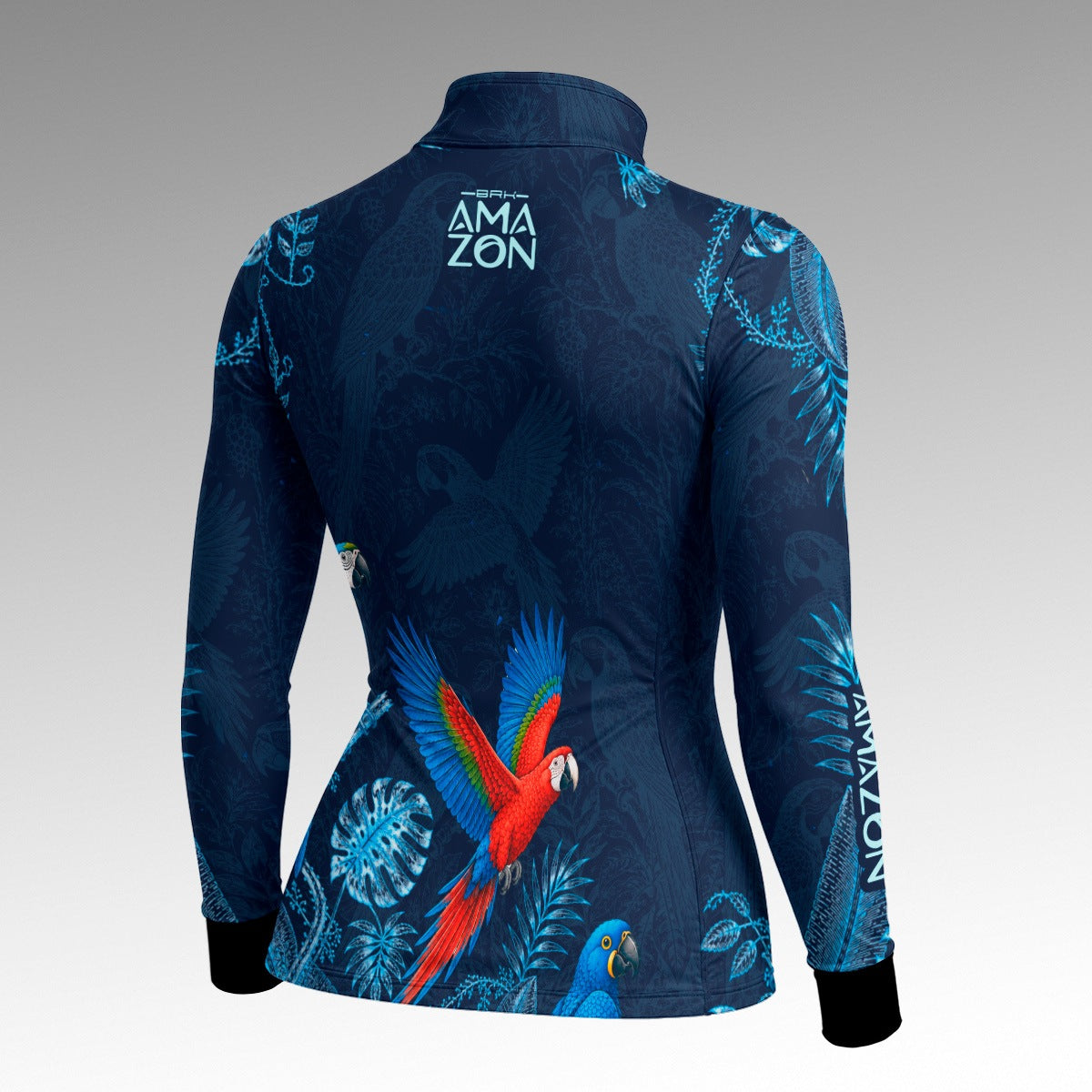 Camisa Feminina Amazon Araras Amazônicas Azul Marinho