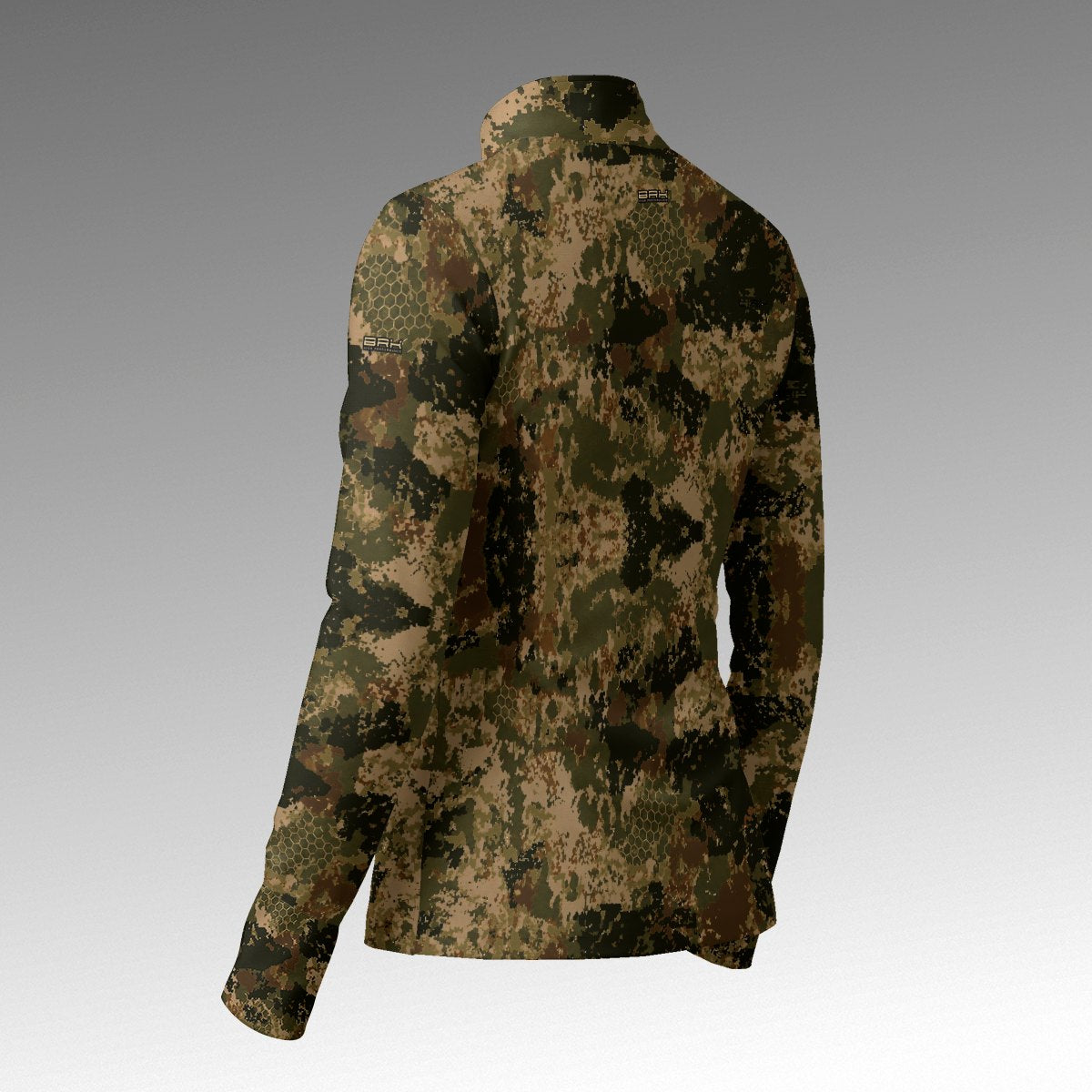 Camisa ArmorX Feminina Camuflada Verde Militar com Luva e Proteção UV50