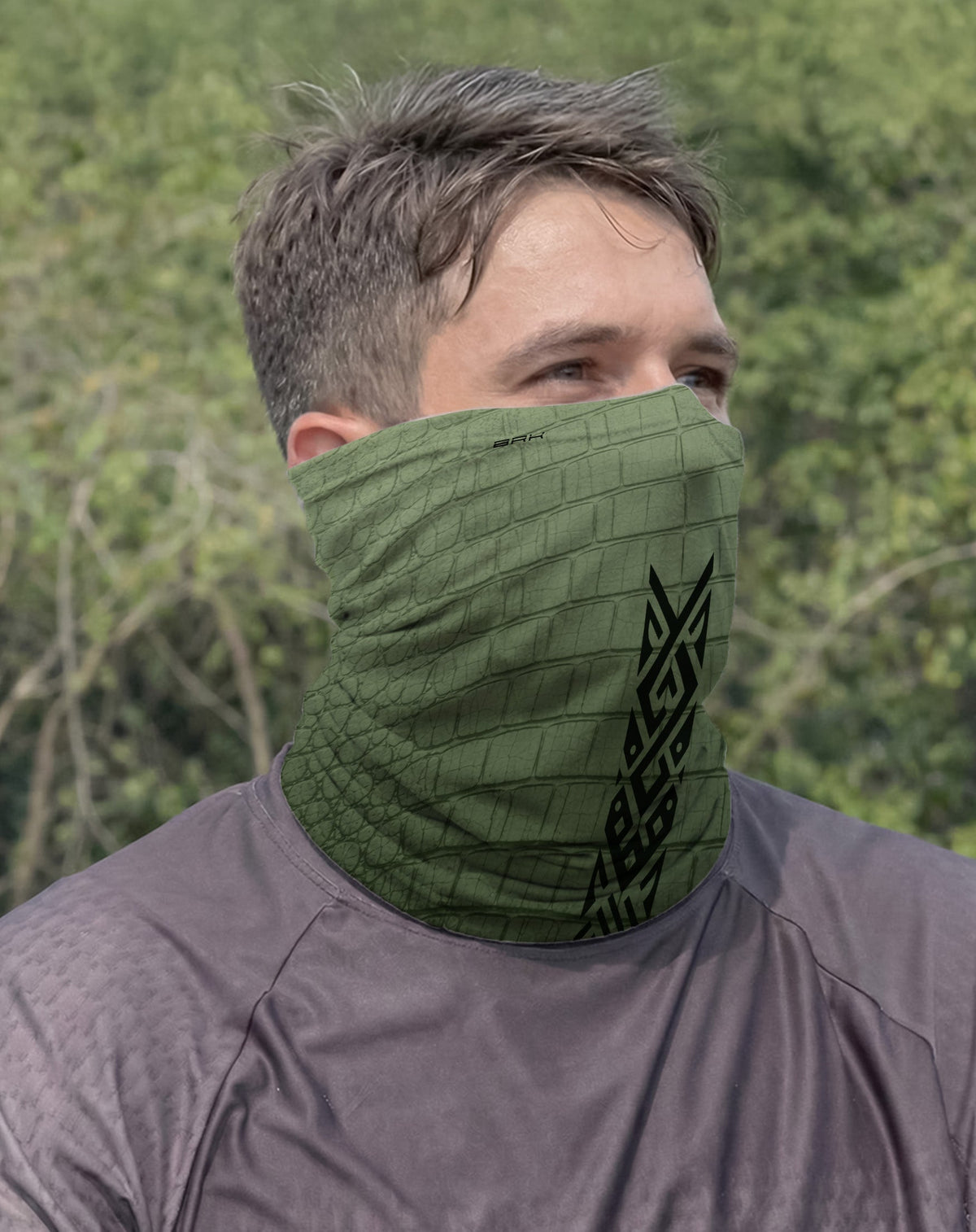 Bandana Amazon Jacaré Açu  Verde Militar com UV50+
