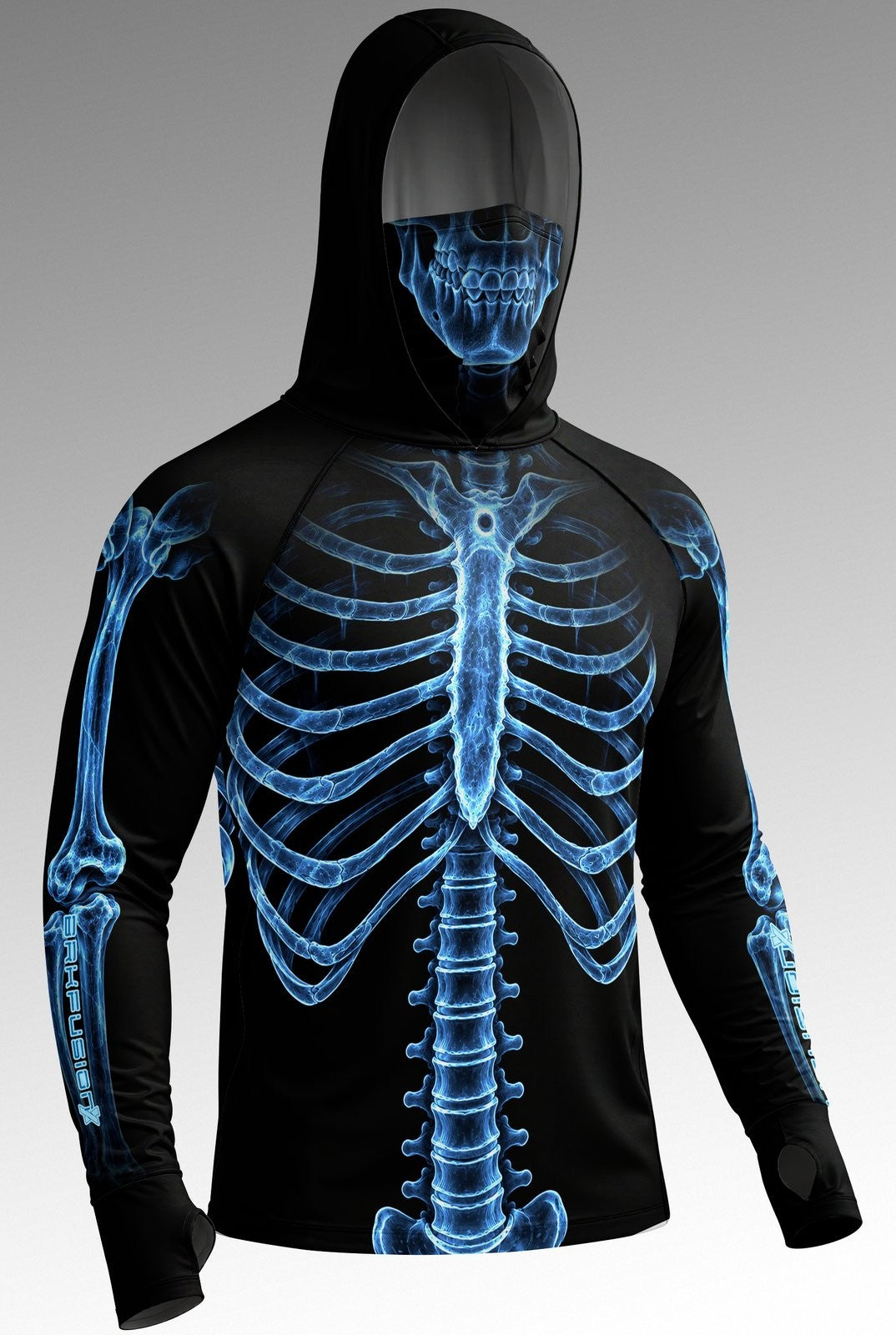 Camisa FusionX Fantasia de Esqueleto Raiox com Proteção UV50+