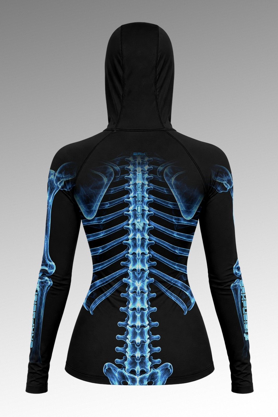 Camisa FusionX Feminina Fantasia de Esqueleto Raiox com Proteção UV50+