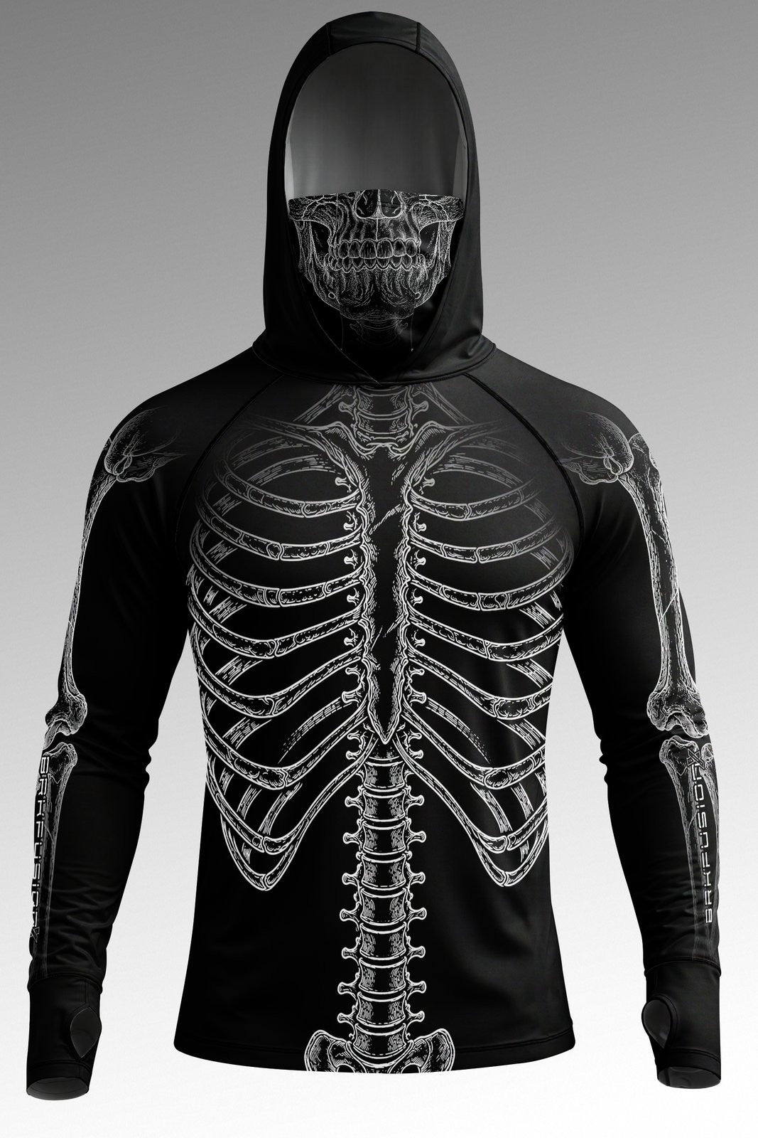 Camisa FusionX Fantasia de Esqueleto com Proteção UV50+