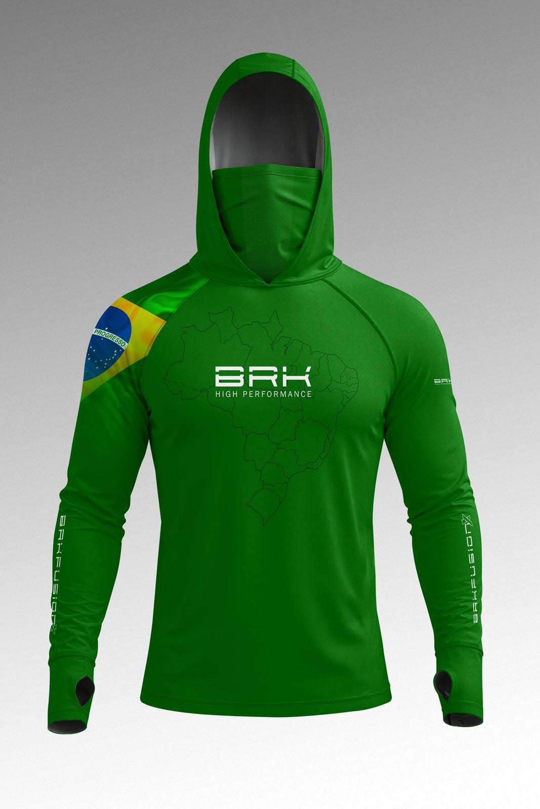 Camisa FusionX Brasil Verde com Proteção UV50+