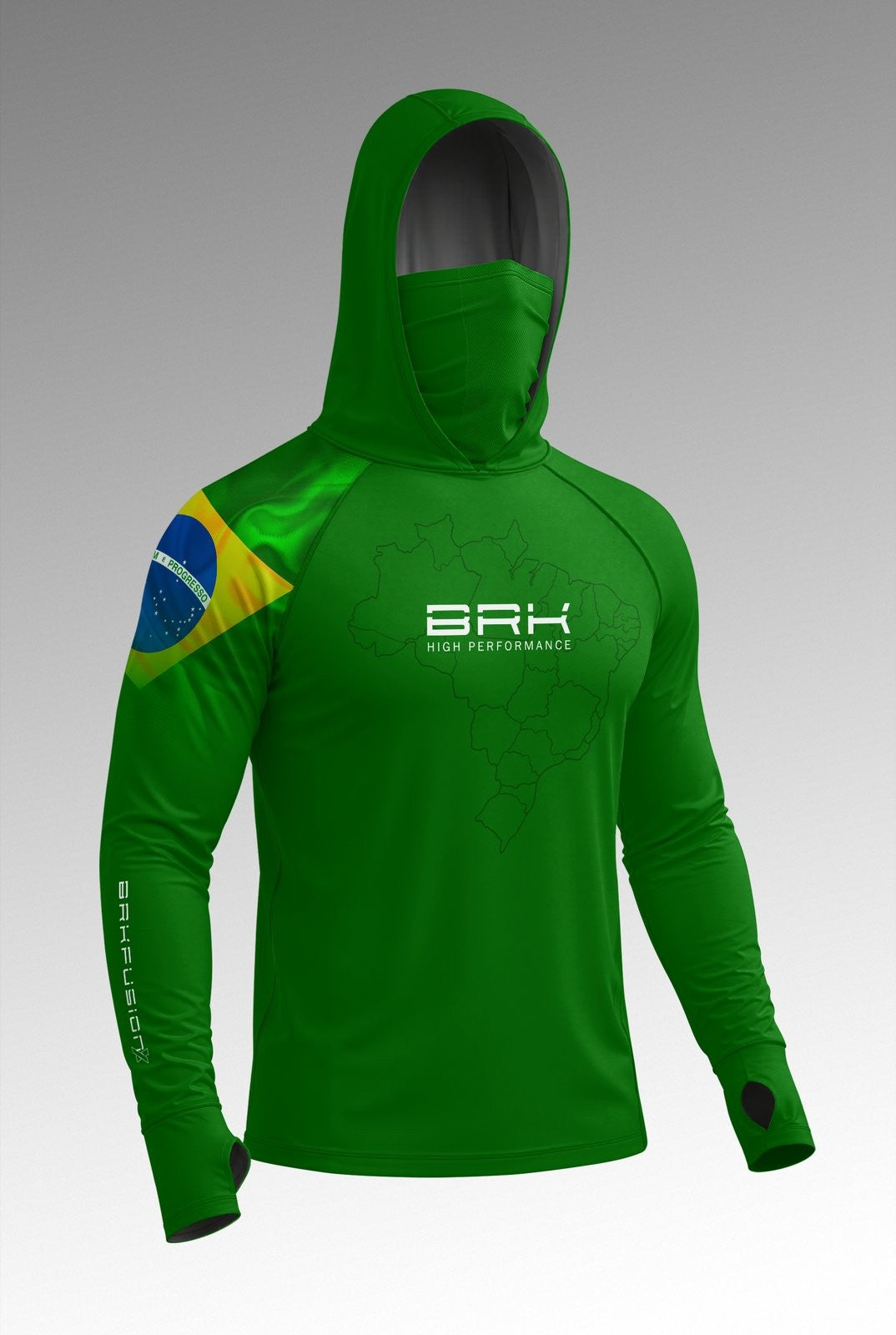Camisa FusionX Brasil Verde com Proteção UV50+