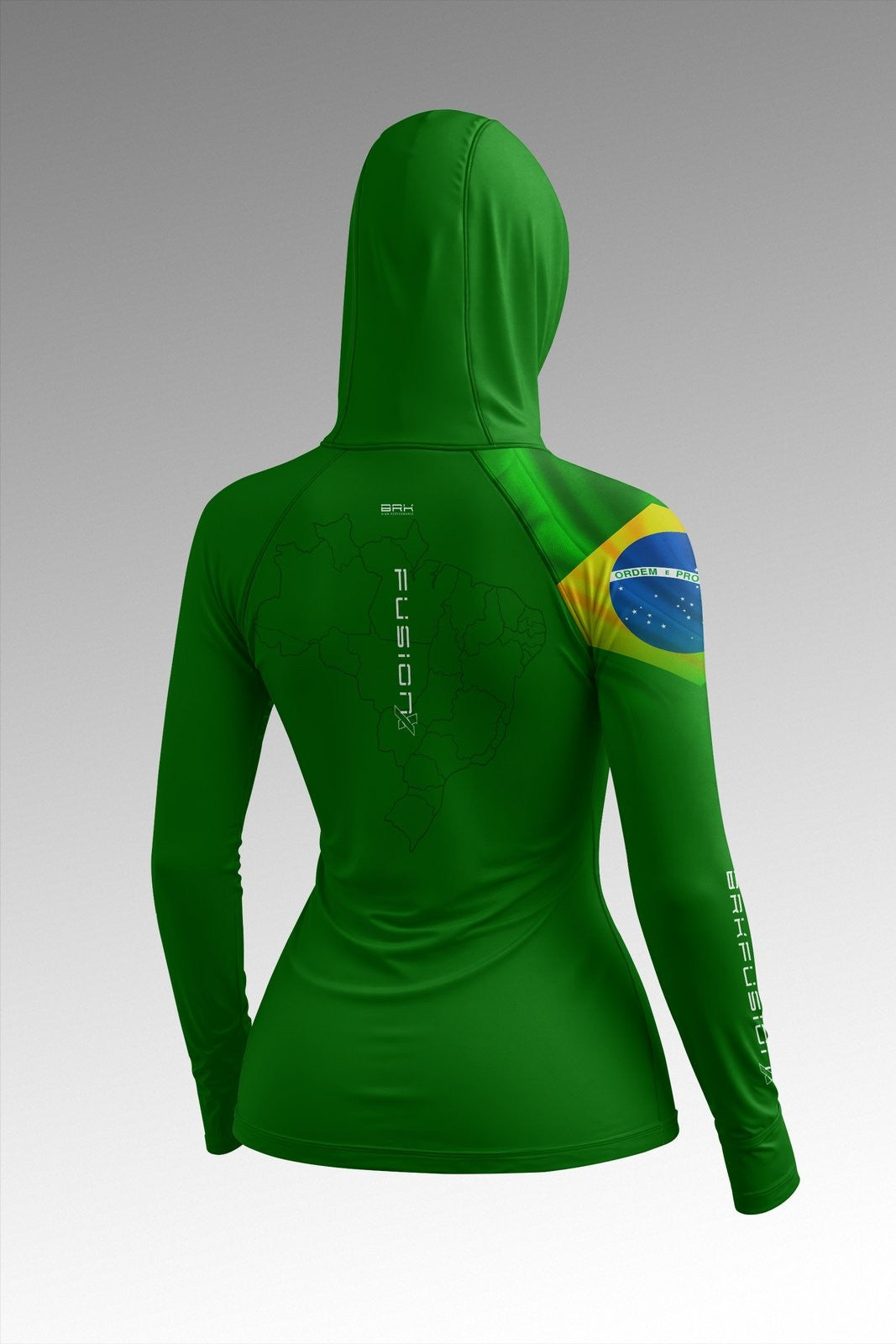 Camisa FusionX Feminina Brasil Verde com Proteção UV50+