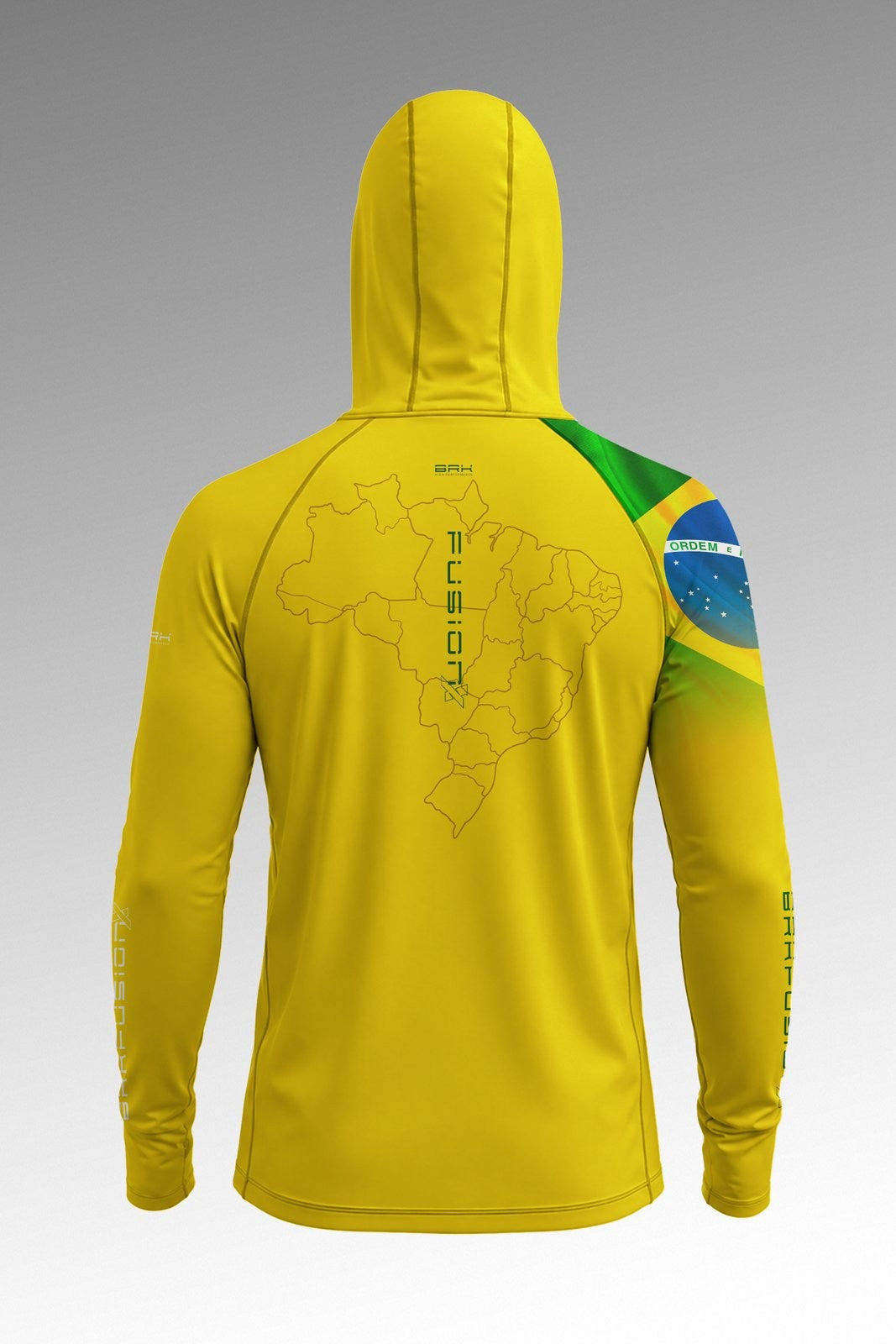 Camisa FusionX Brasil Amarelo com Proteção UV50+