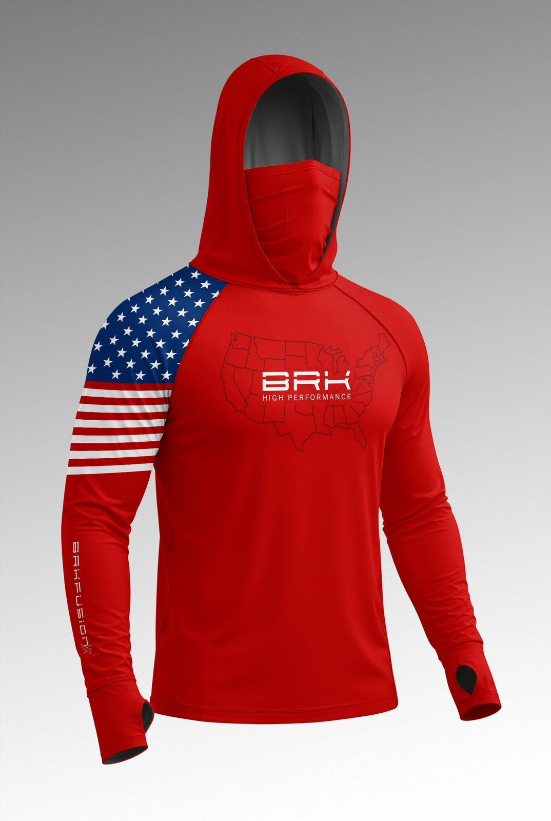 Camisa FusionX EUA Vermelha com Proteção UV50+