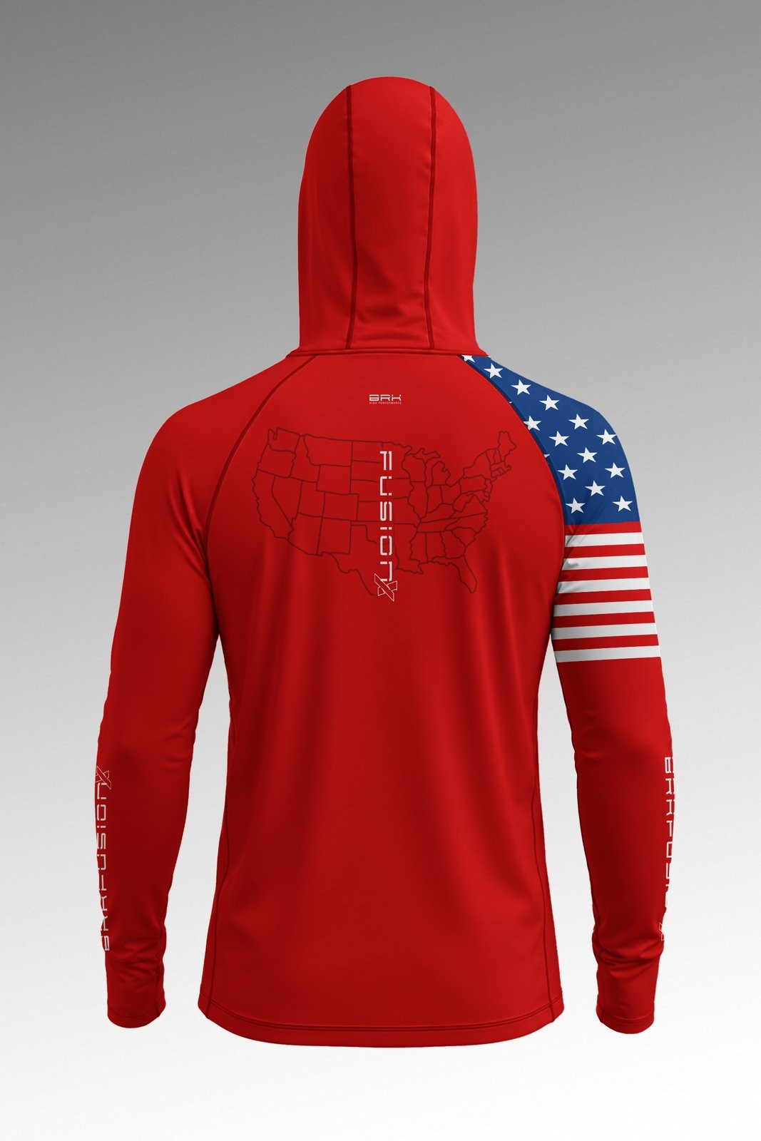 Camisa FusionX EUA Vermelha com Proteção UV50+