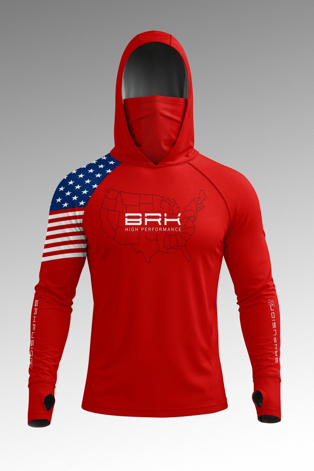 Camisa FusionX EUA Vermelha com Proteção UV50+