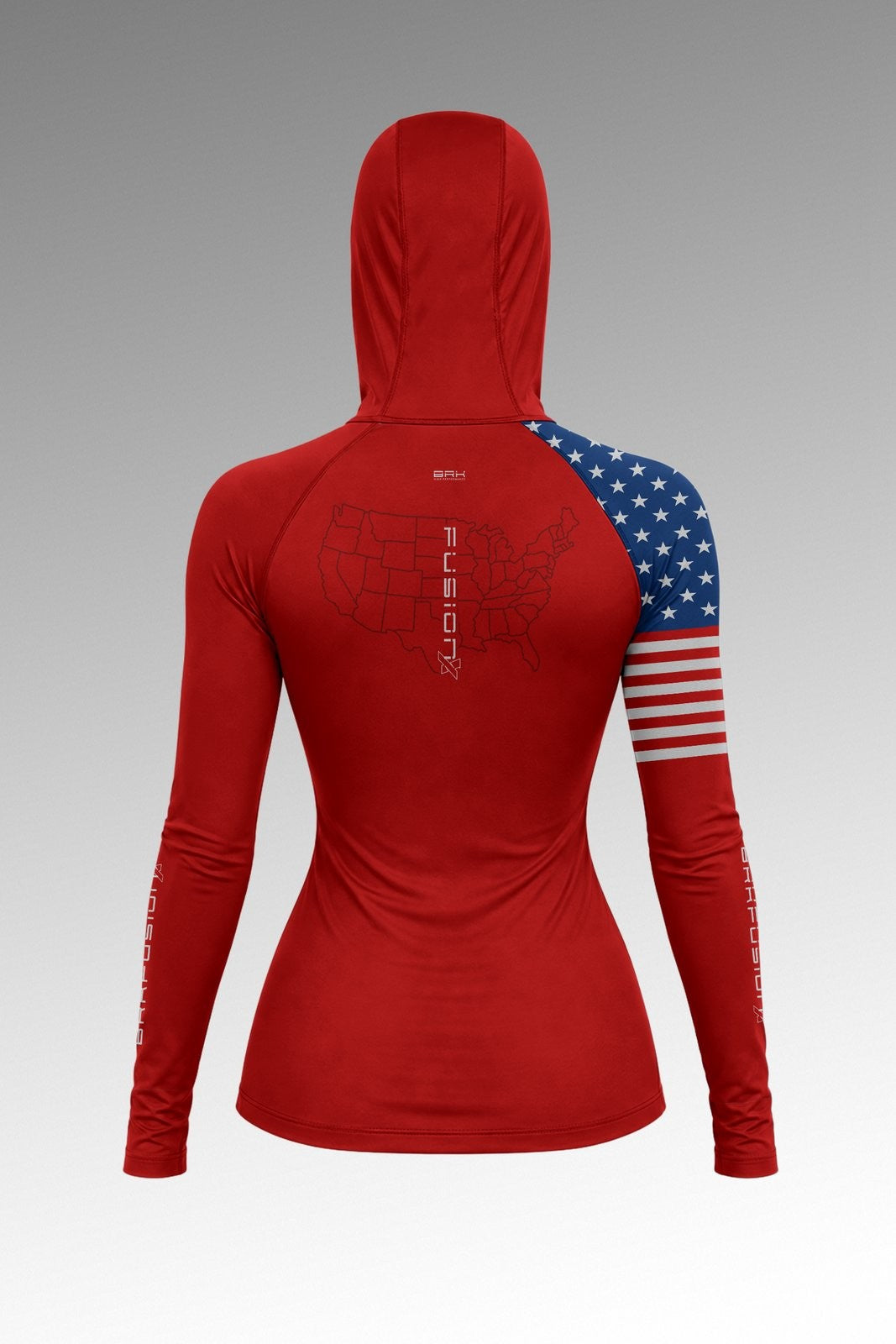 Camisa FusionX Feminina EUA Vermelha com Proteção UV50+