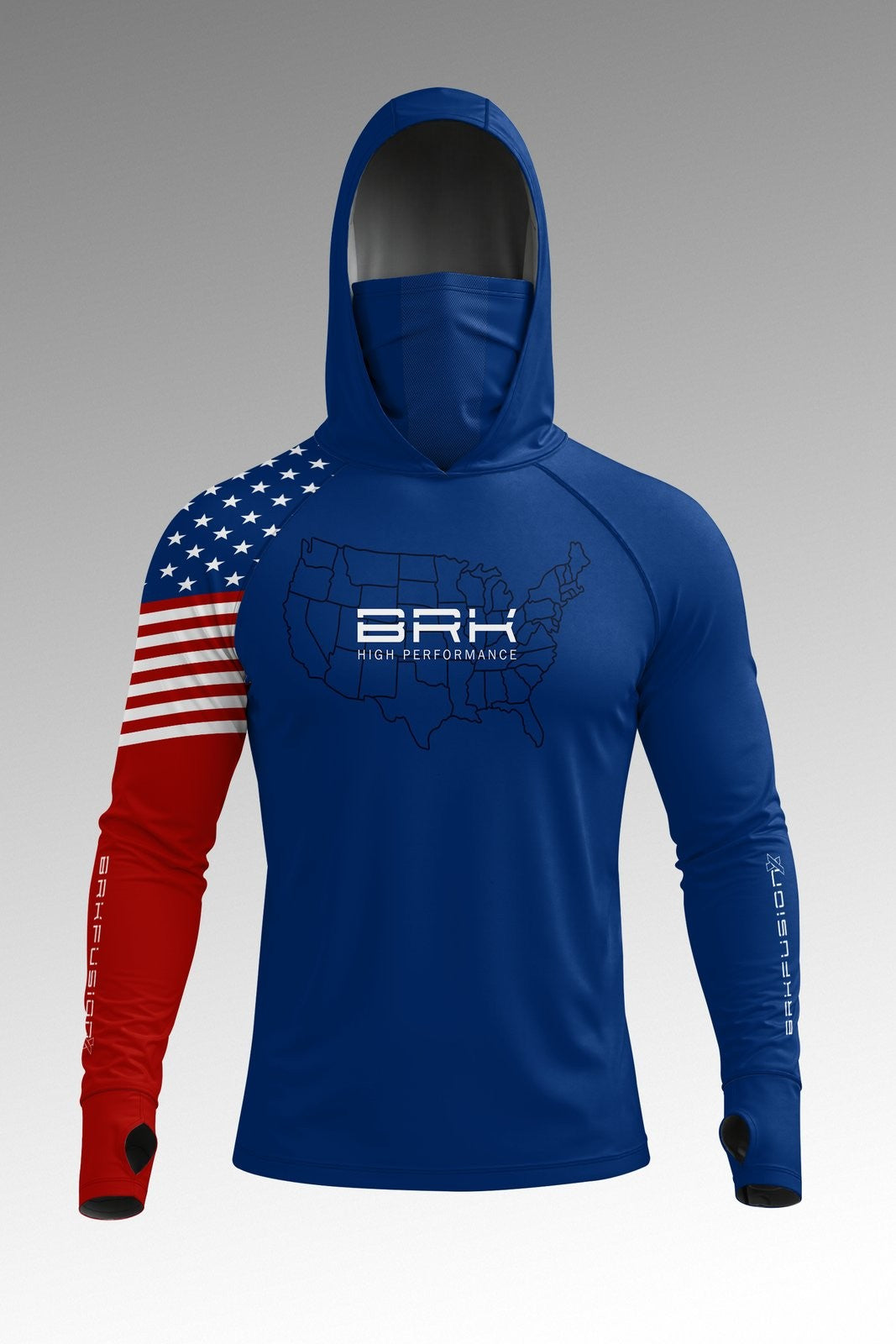 Camisa FusionX EUA Azul com Proteção UV50+