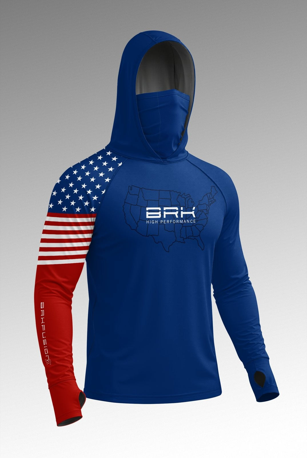 Camisa FusionX EUA Azul com Proteção UV50+