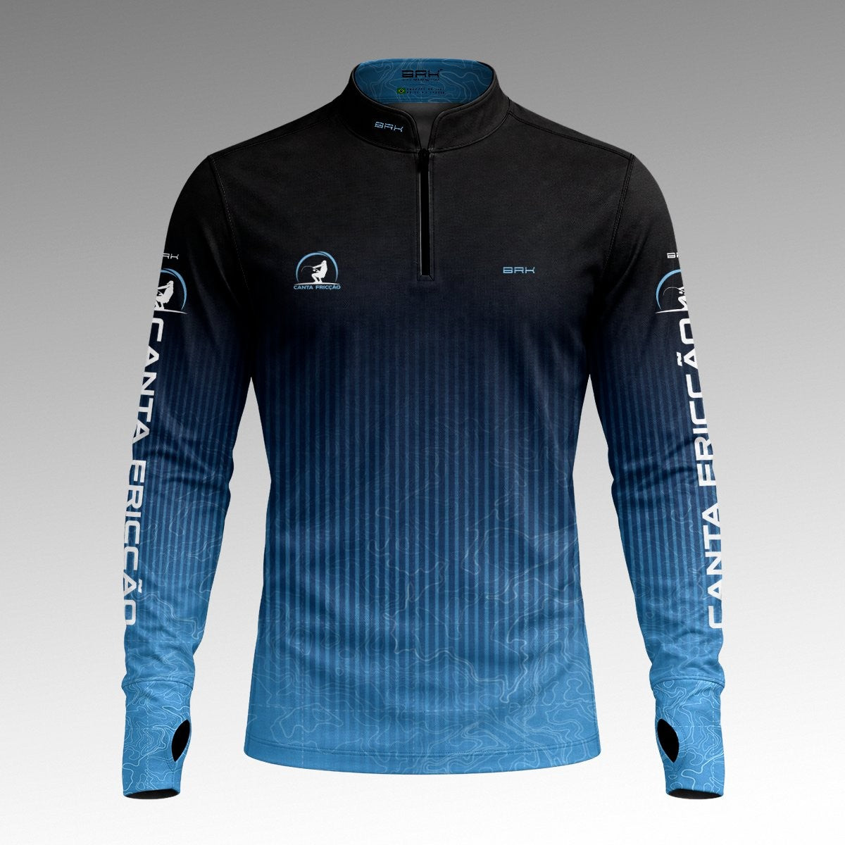 Camisa ArmorX Brk Marcos Mendes Canta Fricção Azul Degradê com Proteção UV50+
