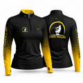 Camisa ArmorX Brk Feminina Marcos Mendes Canta Fricção Preta e Amarela Degradê com Proteção UV50+