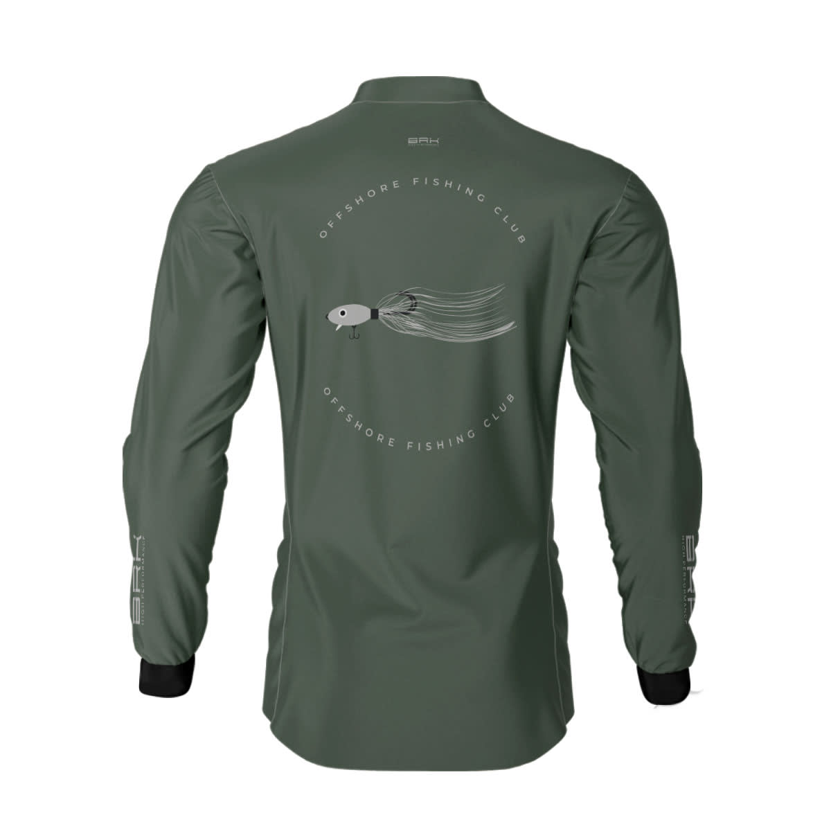 Camisa de Pesca Brk Jig Head Verde Fishing Club com Proteção Solar UV50+ - Brk Fishing