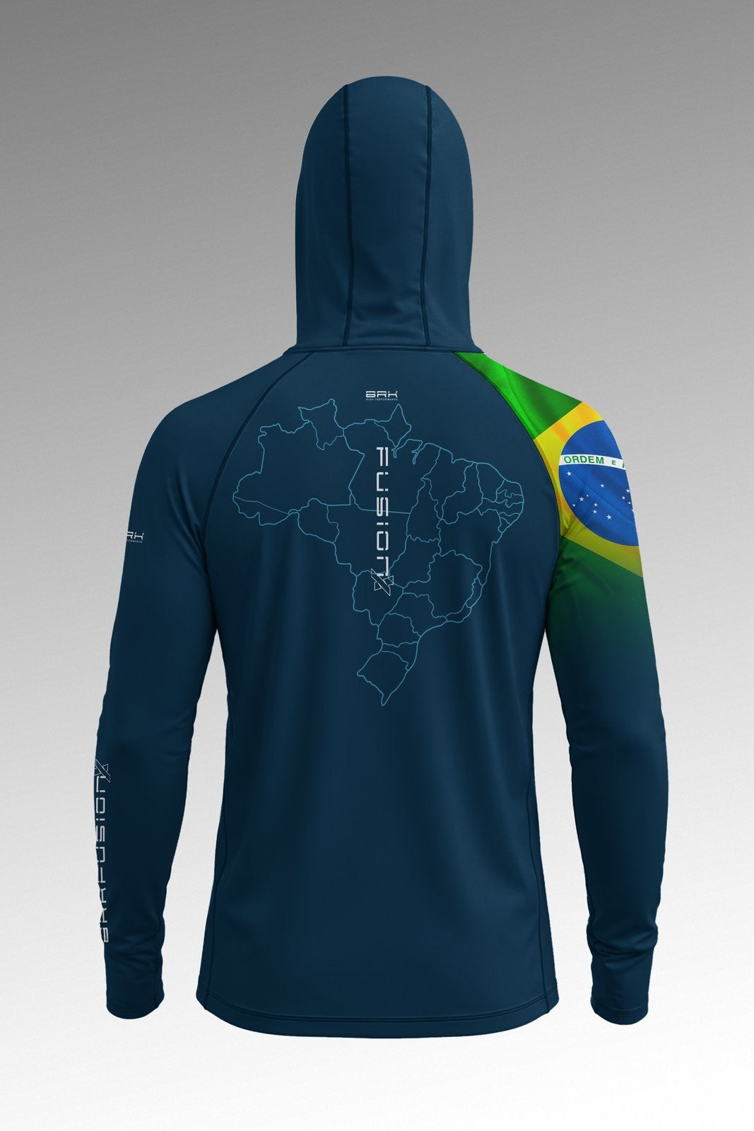 Camisa FusionX Brasil Azul com Proteção UV50+