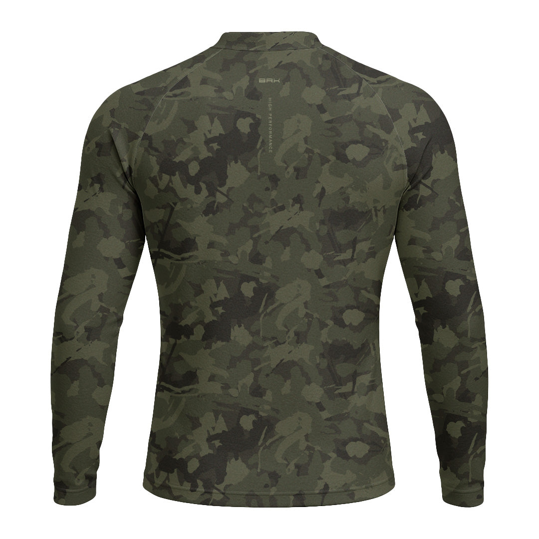 Camisa Raglan Brk Camuflada Verde com Proteção Uv50+ - Tamanho: M
