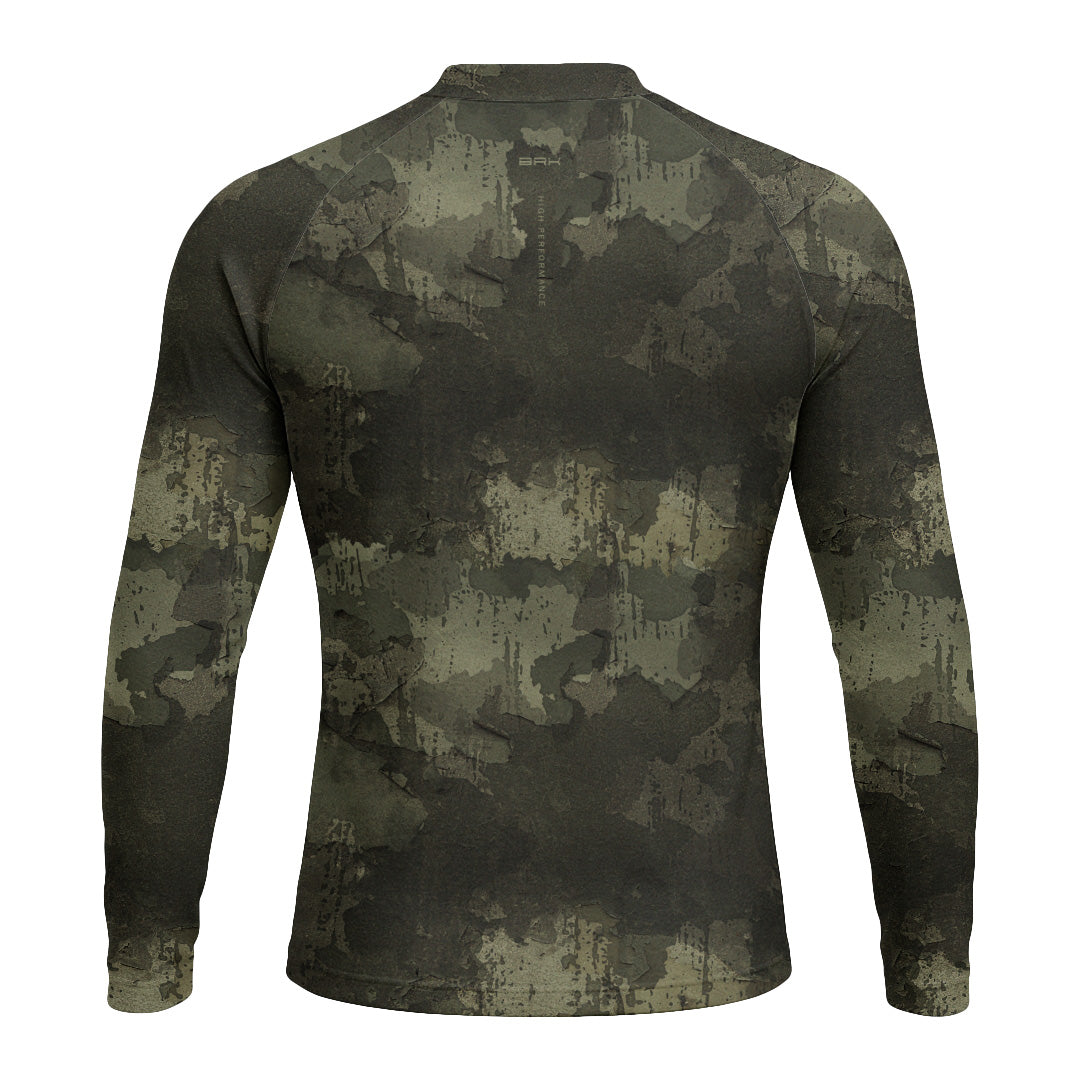 Camisa Raglan Brk Camuflada Verde com Proteção Uv50+ - Tamanho: M