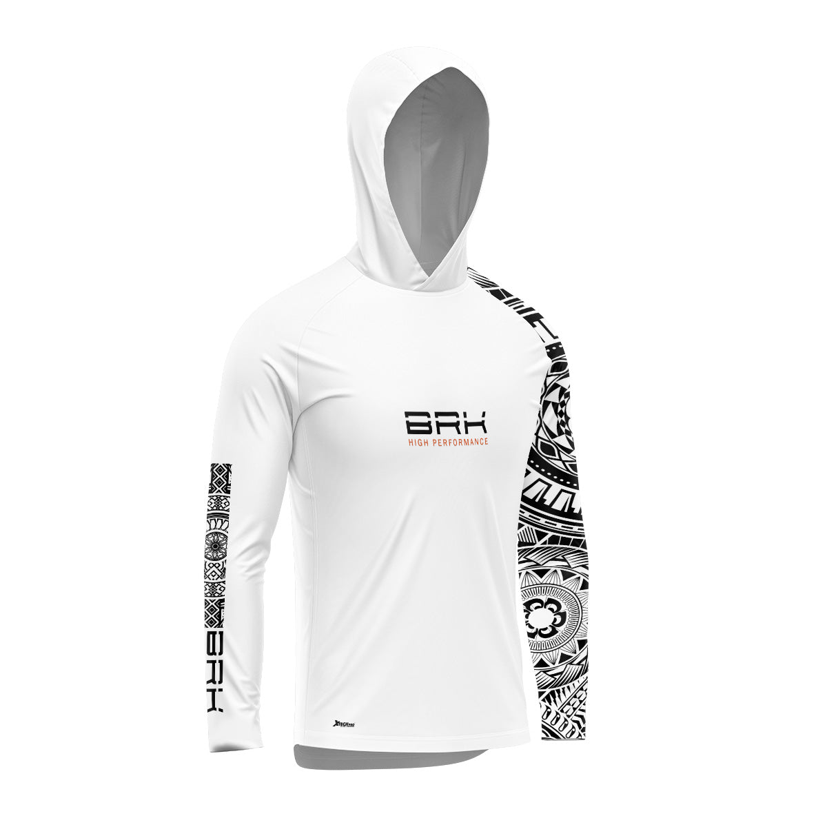 Camisa de Pesca com Capuz Brk Branca Maori com Proteção Uv50+ - Tamanho: G2