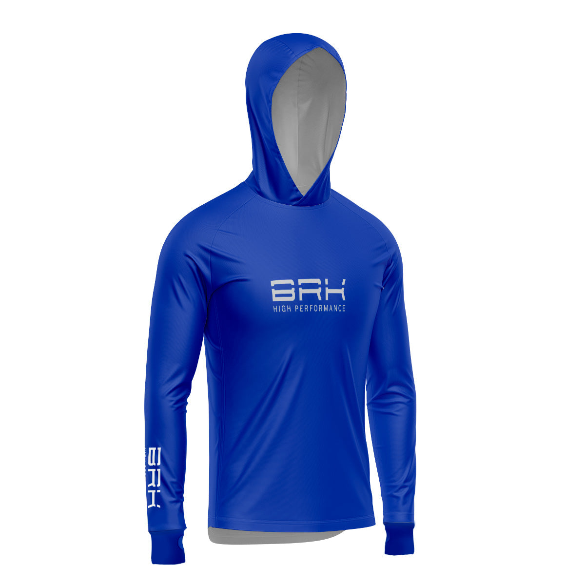 Camisa de Pesca com Capuz Brk Clean Azul com Proteção Uv50+ - Tamanho: P