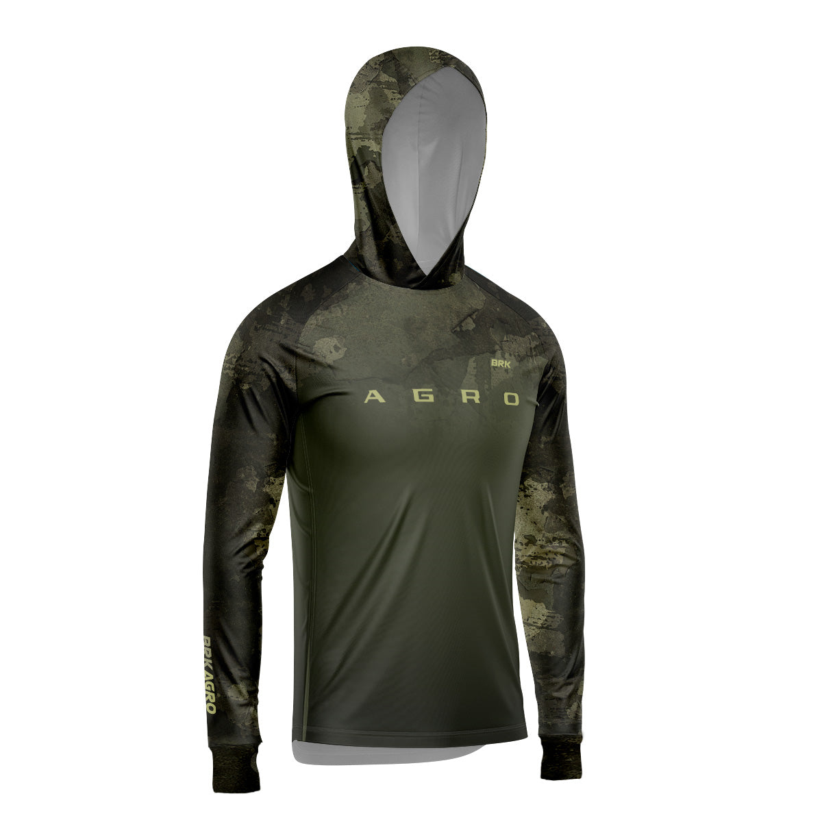 Camisa de Pesca Brk com Luva e Capuz Long Horn com Proteção Uv50+ - Tamanho: G