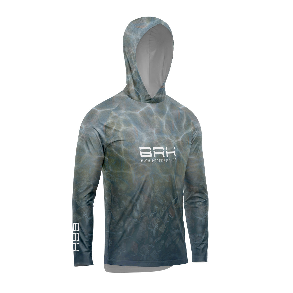Camisa de Pesca com Capuz Brk River Cinza com Proteção Uv50+ - Tamanho: G