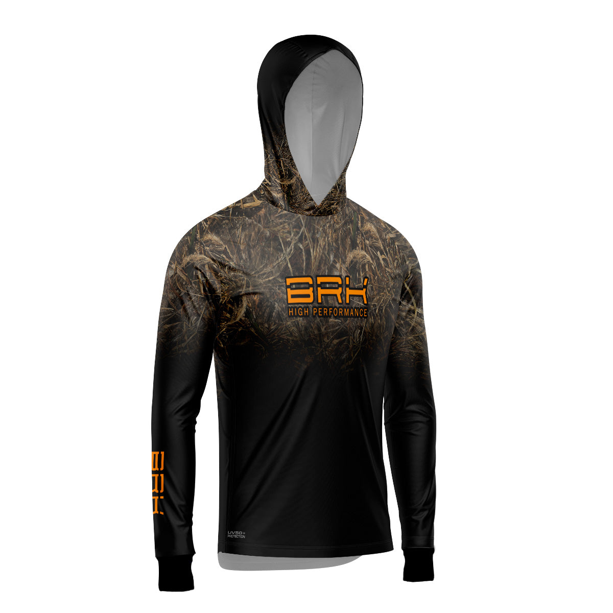 Camisa de Pesca com Capuz Brk Camo Real Tree com Proteção Uv50+ - Tamanho: G