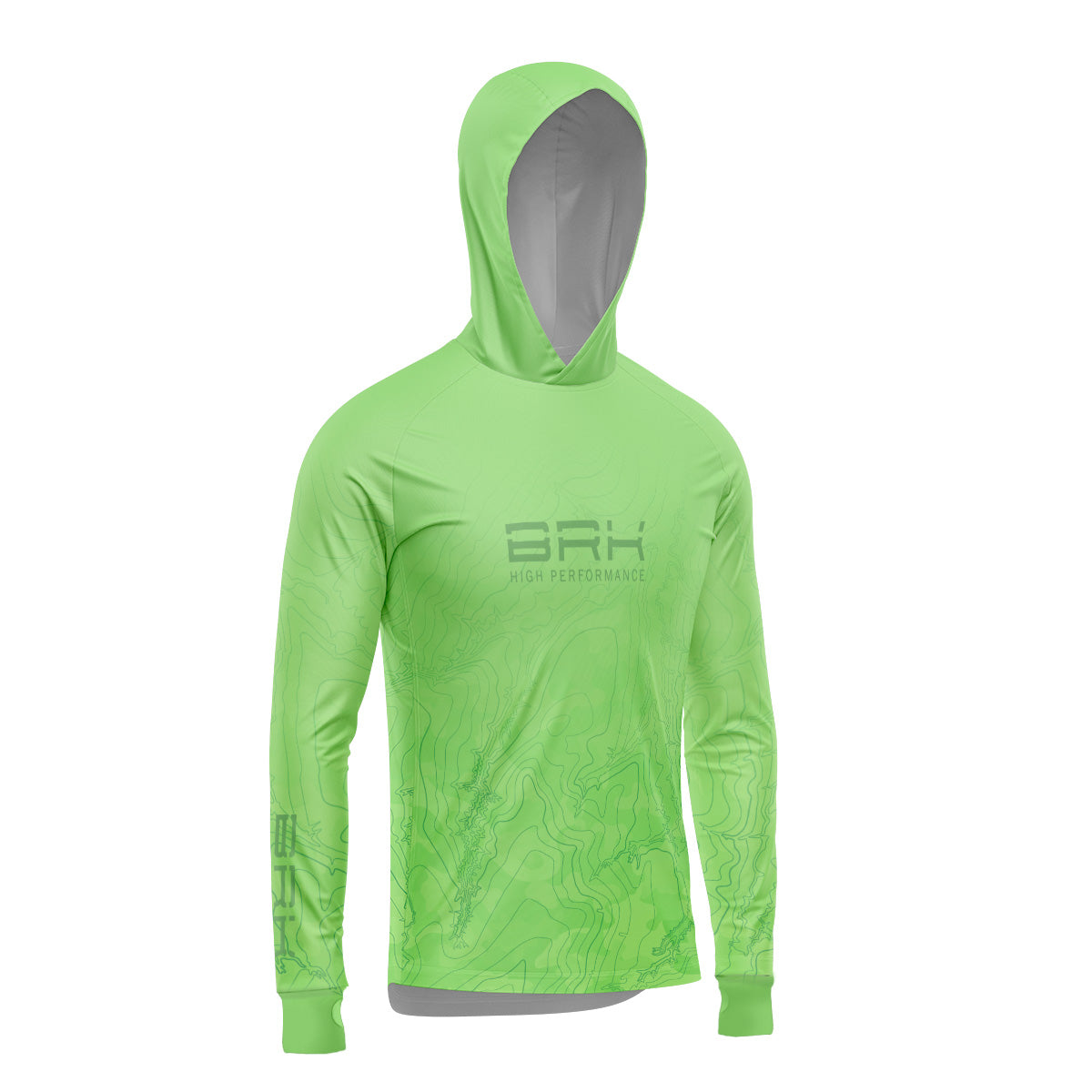 Camisa de Pesca com Capuz Brk Clean Verde com Proteção Uv50+ - Tamanho: P