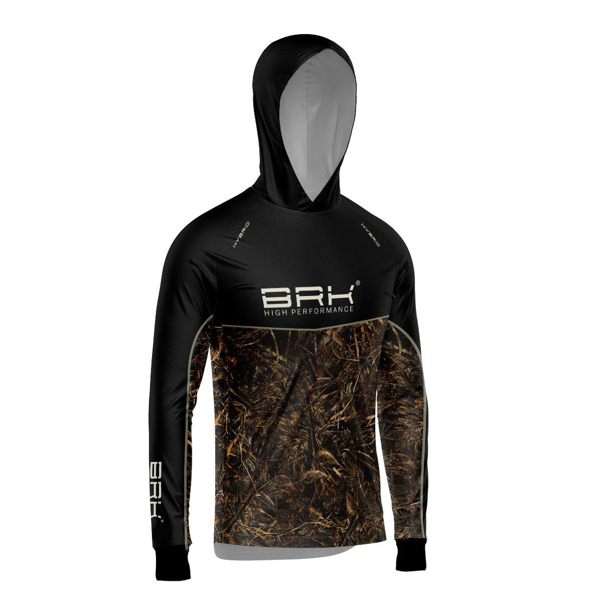 Camisa de Pesca Brk com Capuz Hybrid no Bait no Fishing com Proteção Uv50+ - Tamanho: G2