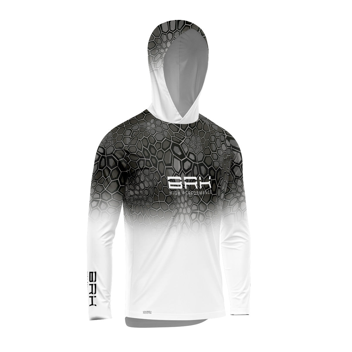 Camisa de Pesca com Capuz Brk Criptek Branca com Proteção Uv50+ - Tamanho: M