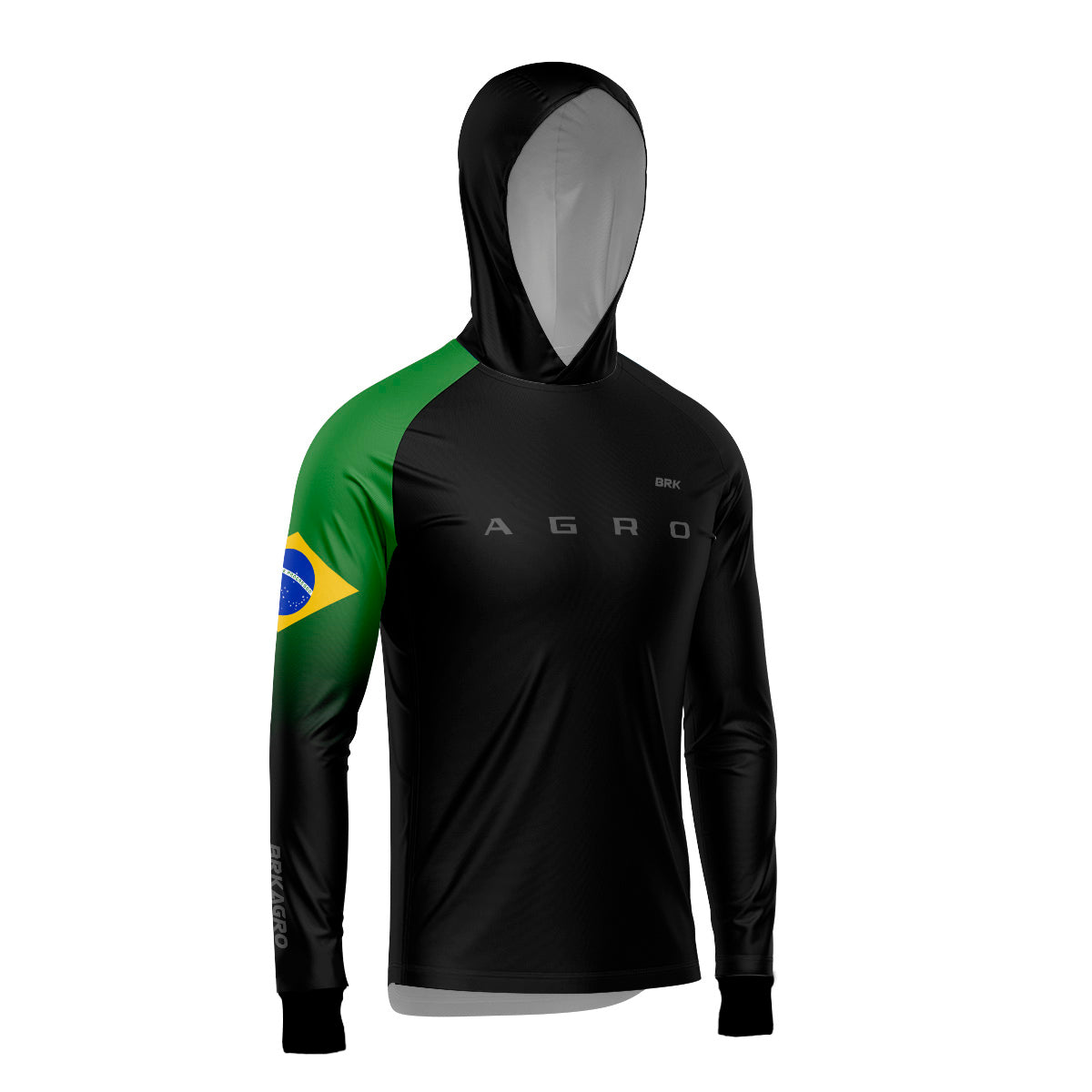 Camisa de Pesca Brk com Luva e Capuz Agro Brasil com Proteção Uv50+ - Tamanho: GG