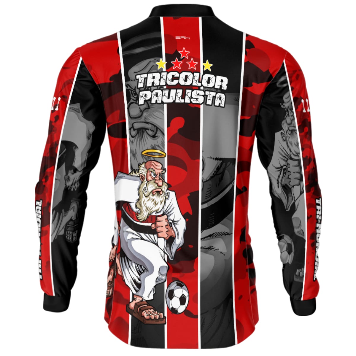 Camisa de Pesca Brk Mascote Tricolor Paulista com Proteção UV50+ - Brk Fishing