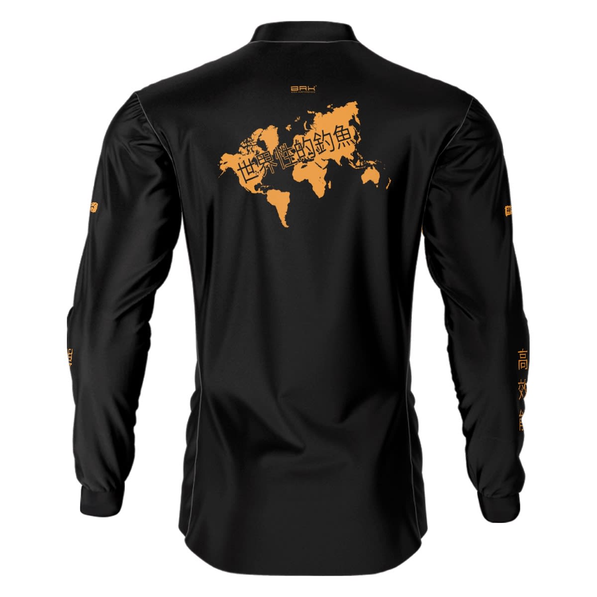 Camisa de Pesca Preta Brk Pesca Mundial com UV50+ - Brk Fishing