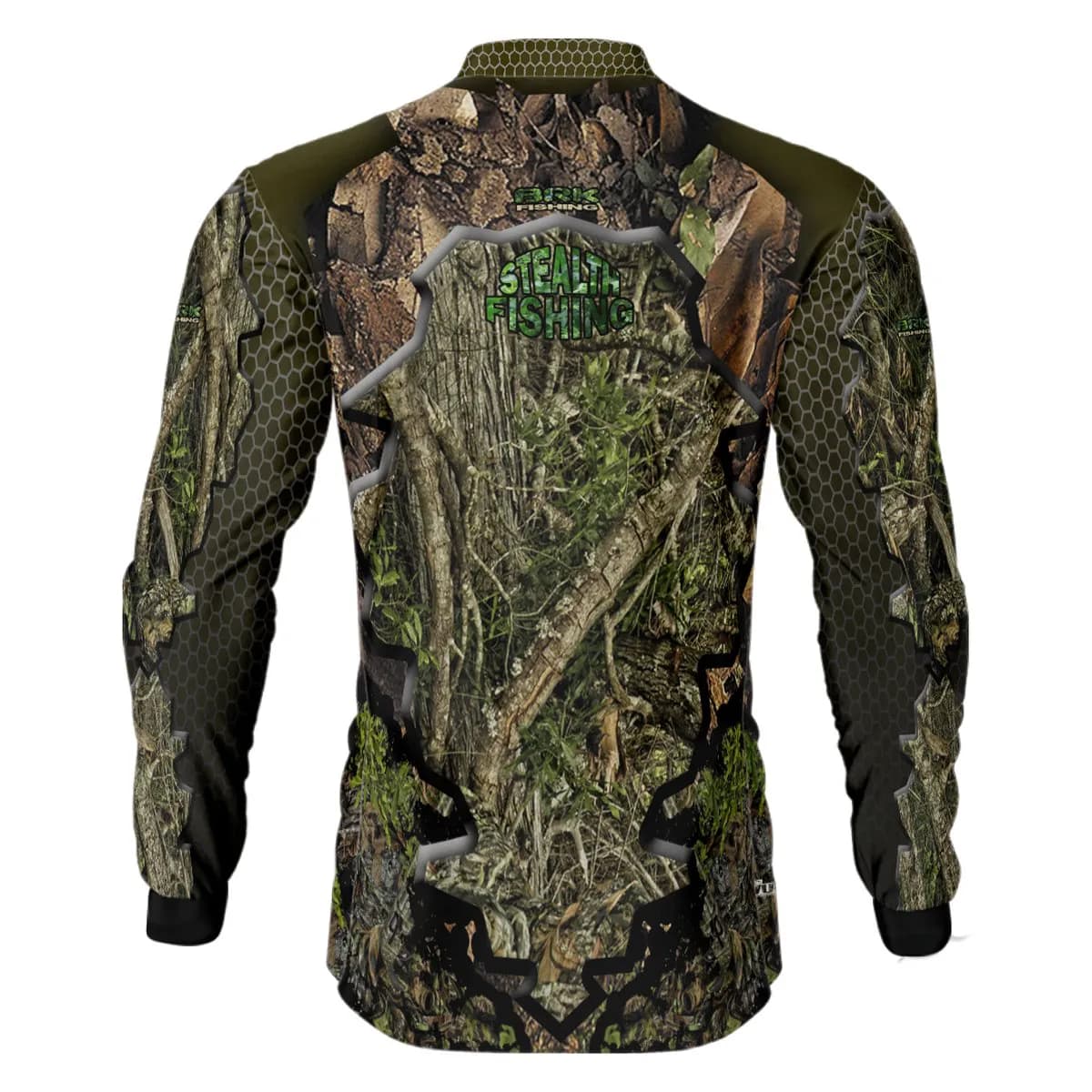Camisa de Pesca Brk Camuflada Stealth Series com Proteção Solar UV50+ - Brk Fishing