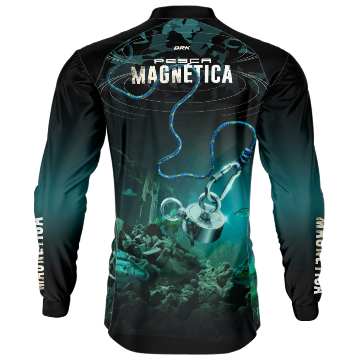 Camisa de Pesca Brk Pesca Magnética com UV50+ - Brk Fishing