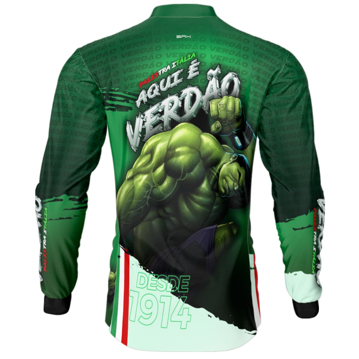 Camisa de Pesca Brk Verdão Mascote Hulk com Proteção Solar UV50+ - Brk Fishing