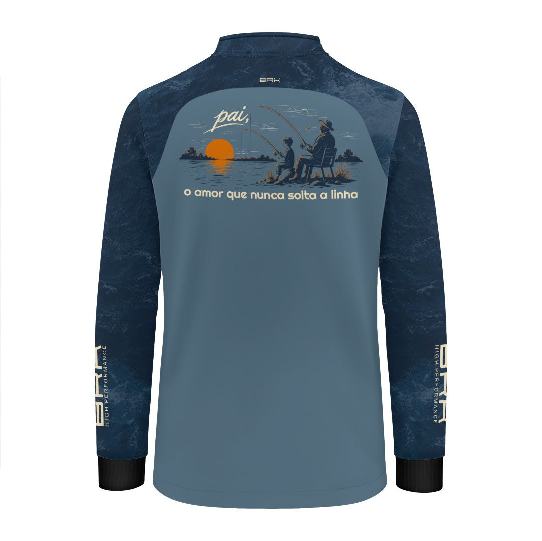 Camisa Brk Dia dos Pais Infantil O Amor Que Nunca Solta a Linha com UV50+