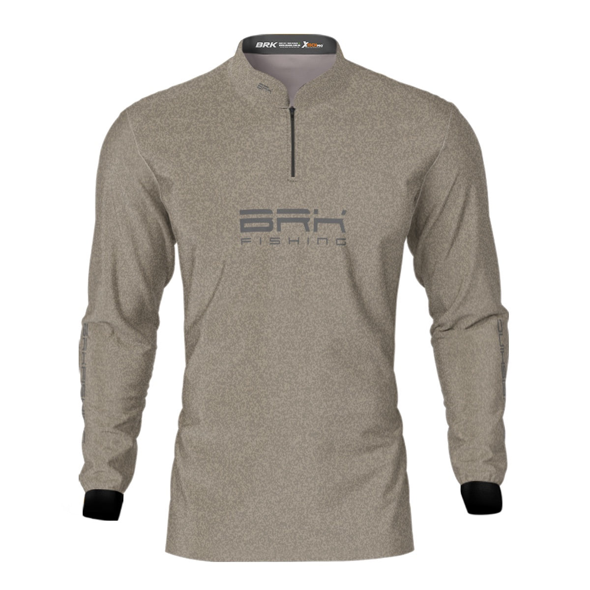 Camisa de Pesca Básica Bege com UV50+ - Brk Fishing