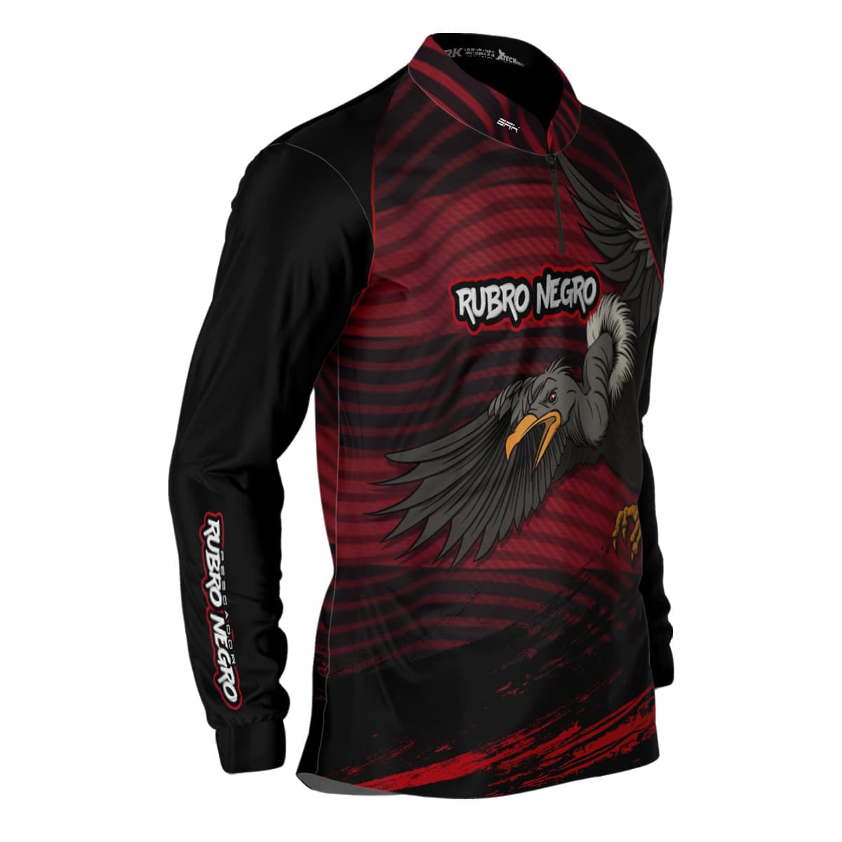 Camisa Brk Mascote Rubro Negro com Proteção UV50+ - Brk Fishing