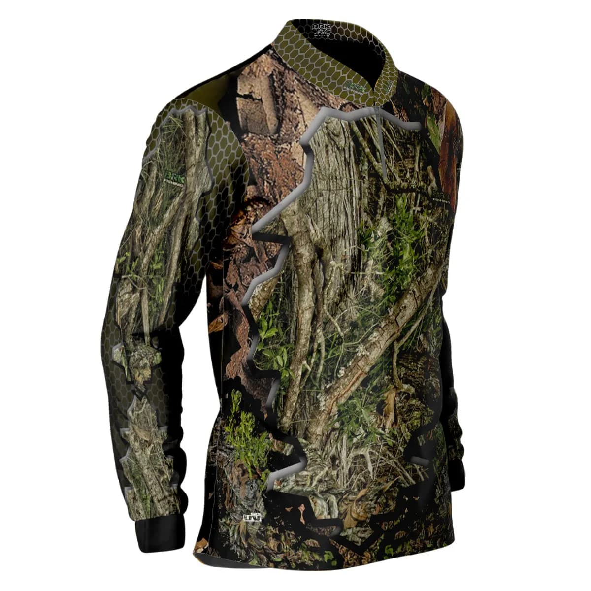 Camisa de Pesca Brk Camuflada Stealth Series com Proteção Solar UV50+ - Brk Fishing