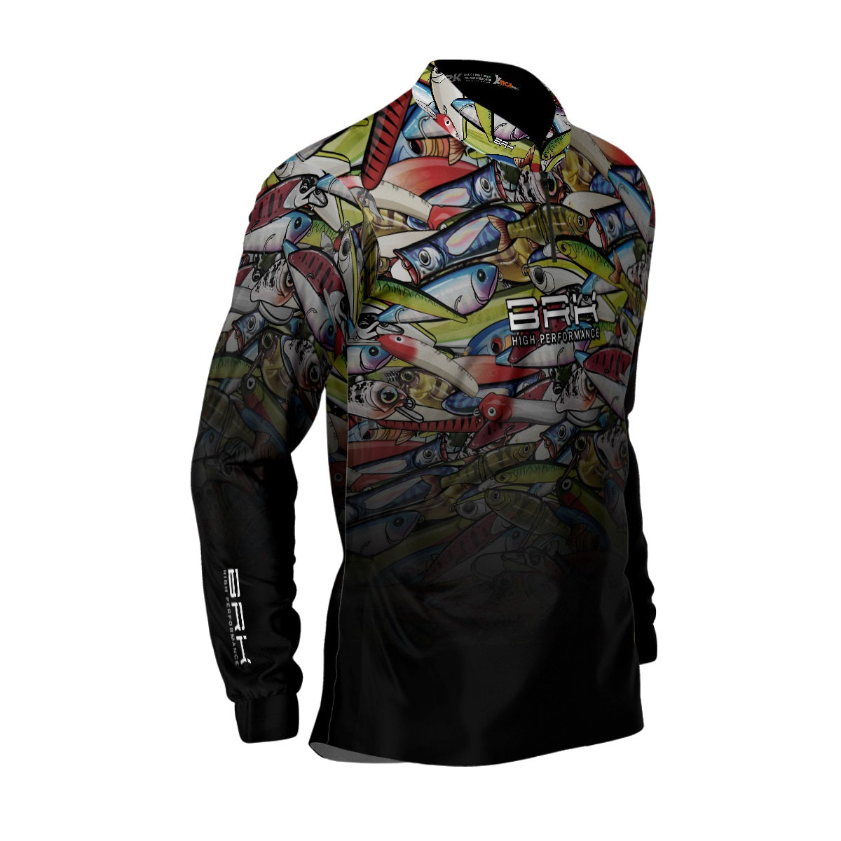 Camisa de Pesca Brk Iscas Coloridas Degradê com UV50+ - Brk Fishing