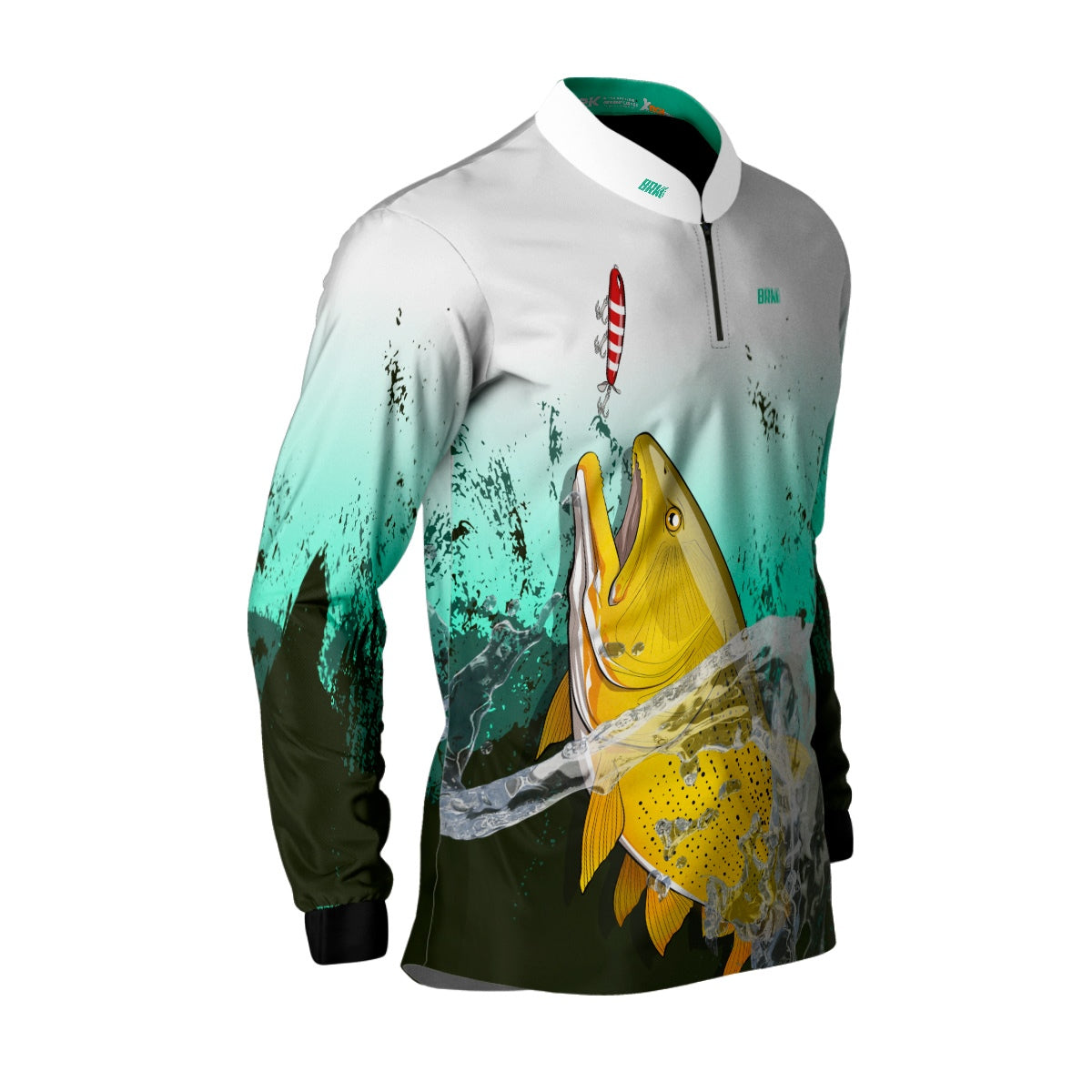 Camisa de Pesca Brk Dourado e Isca com Proteção Solar UV50+ - Brk Fishing