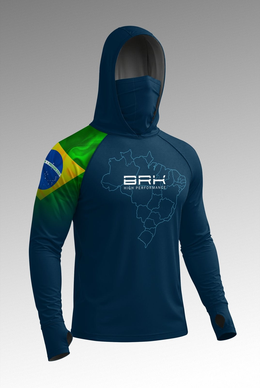 Camisa FusionX Brasil Azul com Proteção UV50+